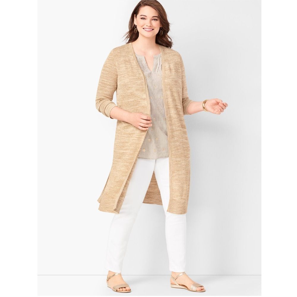 Talbots Lightweight Duster Longline Cardigan Size… - image 2